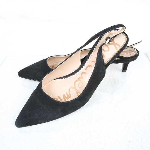 Sam Edelman Black Slingback Heels - Picture 2 of 10